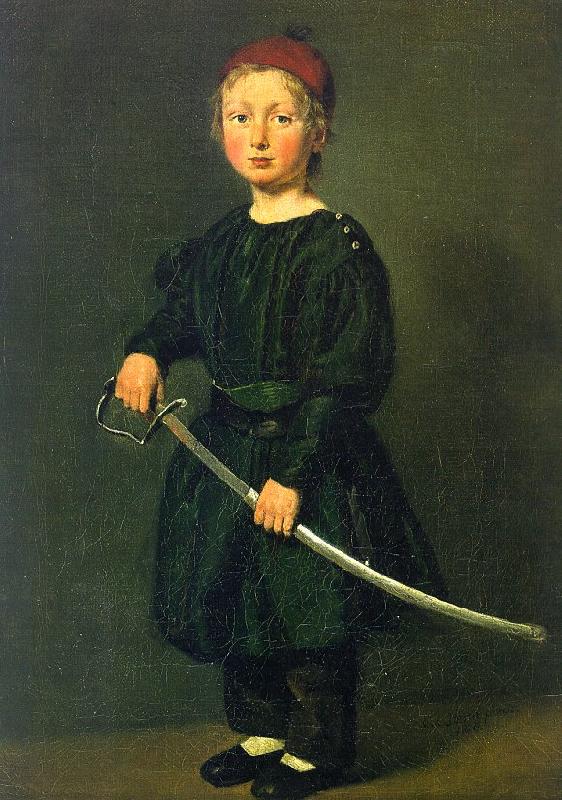 Christian Albrecht Jensen Portrait of a Boy : One of the Artist's Sons Sweden oil painting art